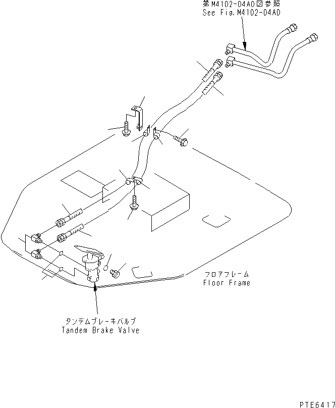 Схема запчастей Komatsu WA420-3CS - УПРАВЛ-Е ТОРМОЗОМ (ЛИНИЯ АККУМУЛЯТОР - ТОРМОЗНОЙ КЛАПАН) КАБИНА ОПЕРАТОРА И СИСТЕМА УПРАВЛЕНИЯ