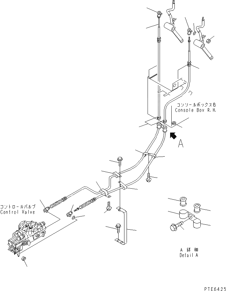 Схема запчастей Komatsu WA420-3CS - УПРАВЛЕНИЕ ПОГРУЗКОЙ (МЕХ-М УПРАВЛ-Я РАБОЧ. ОБОРУД-EM) КАБИНА ОПЕРАТОРА И СИСТЕМА УПРАВЛЕНИЯ