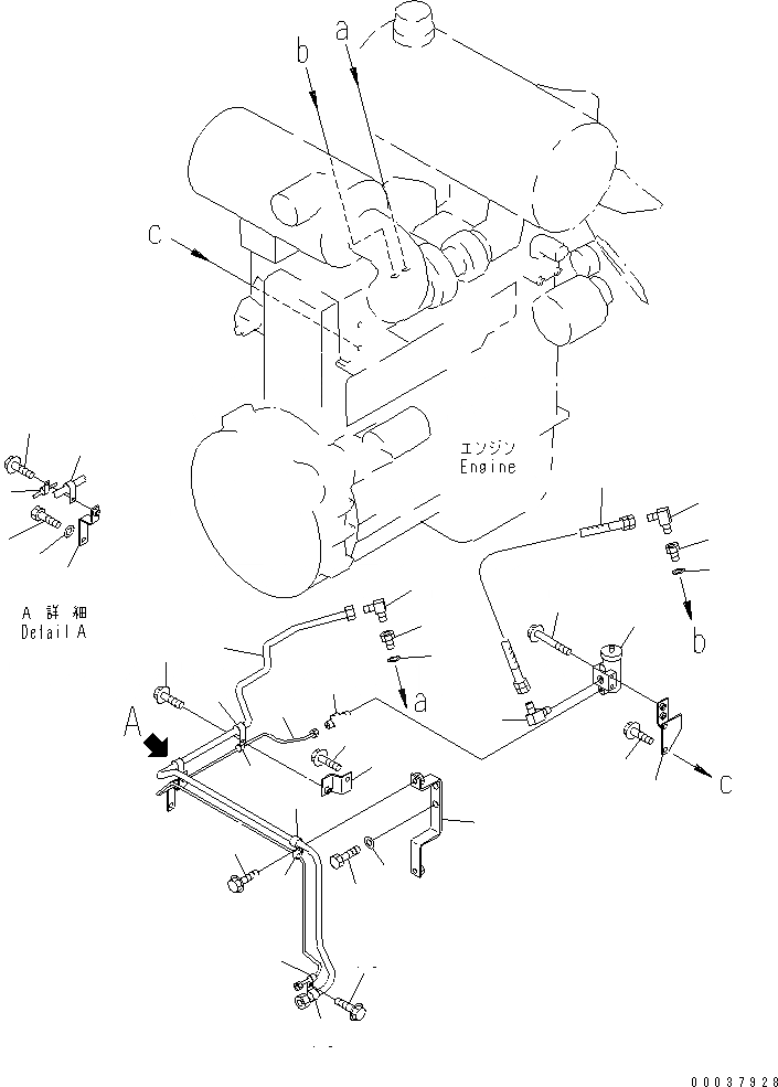 Схема запчастей Komatsu WA420-3 - ДВИГАТЕЛЬ (С КОМПРЕССОР) КОМПОНЕНТЫ ДВИГАТЕЛЯ