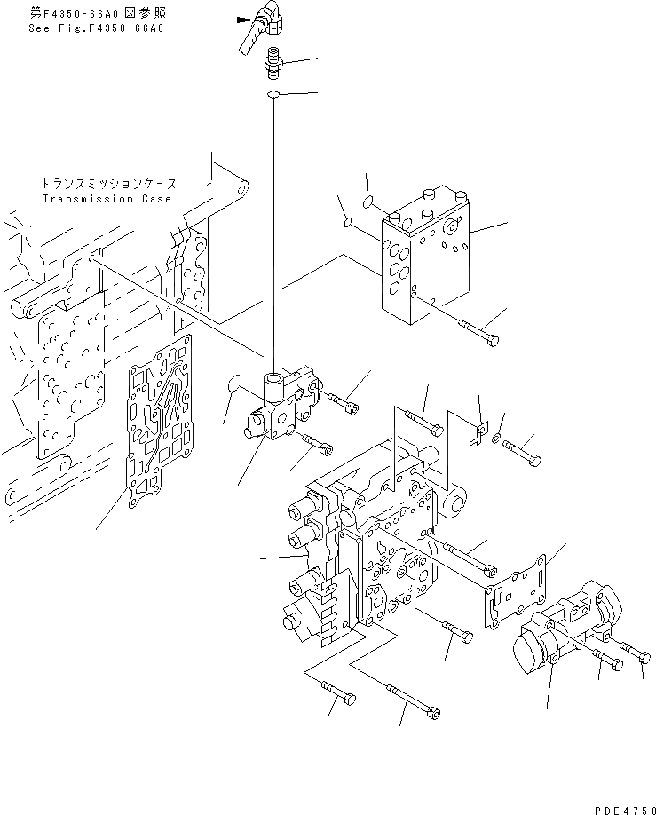 Схема запчастей Komatsu WA420-3 - ТРАНСМИССИЯ (КРЕПЛЕНИЕ КОНТРОЛЬНОГО КЛАПАНА) (ДЛЯ ЭКСТРЕННОГО УПРАВЛЕНИЯ) ТРАНСМИССИЯ