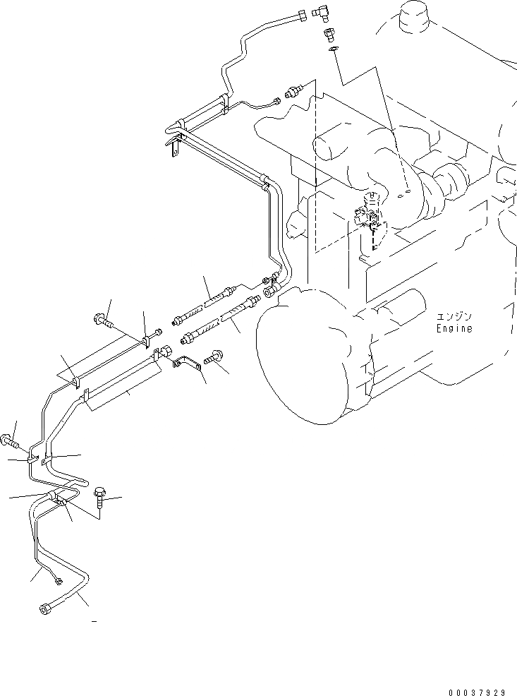 Схема запчастей Komatsu WA420-3 - ЛИНИЯ КОМПРЕССОРА ВОЗД. СИСТЕМА