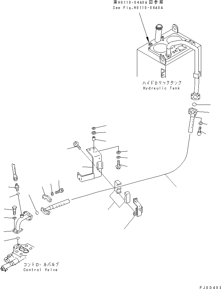 Схема запчастей Komatsu WA420-3 - ГИДРОЛИНИЯ (УПРАВЛЯЮЩ. КЛАПАН ВОЗВРАТНАЯ ЛИНИЯ) (С ECSS)(№-) ГИДРАВЛИКА