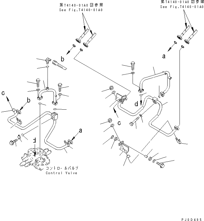 Схема запчастей Komatsu WA420-3 - ГИДРОЛИНИЯ (ЛИНИЯ ГИДРОЦИЛИНДРА ПОДЪЕМА) (С ECSS)(№-) ГИДРАВЛИКА