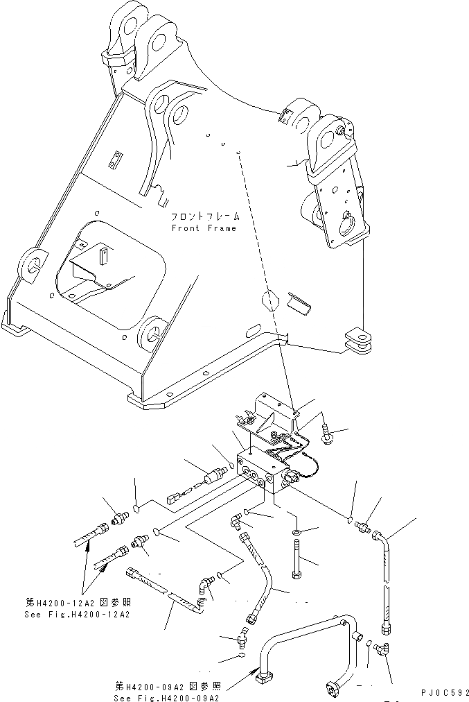 Схема запчастей Komatsu WA420-3 - ГИДРОЛИНИЯ (С ECSS)(/)(№-) ГИДРАВЛИКА