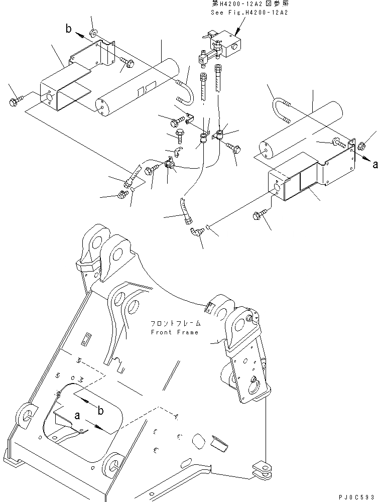 Схема запчастей Komatsu WA420-3 - ГИДРОЛИНИЯ (С ECSS)(/)(№-) ГИДРАВЛИКА