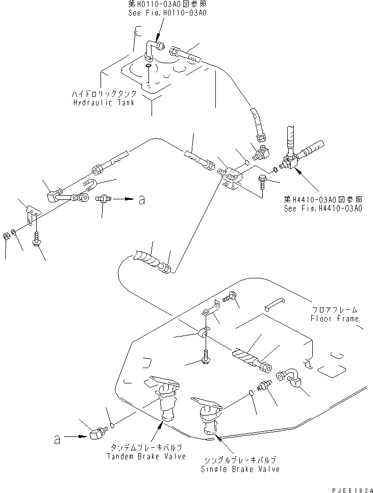 Схема запчастей Komatsu WA420-3 - УПРАВЛ-Е ТОРМОЗОМ (ЛИНИЯ ТОРМ. КЛАПАН - ГИДР. БАК) КАБИНА ОПЕРАТОРА И СИСТЕМА УПРАВЛЕНИЯ