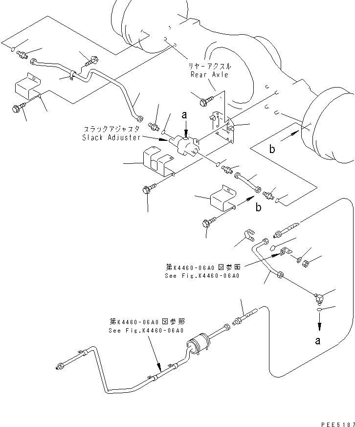 Схема запчастей Komatsu WA420-3 - ТОРМОЗНАЯ ГИДРОЛИНИЯ (ЗАДН. ТОРМОЗН. ГИДРОЛИНИЯ) КАБИНА ОПЕРАТОРА И СИСТЕМА УПРАВЛЕНИЯ