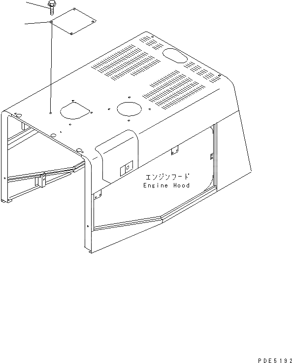 Схема запчастей Komatsu WA420-3 - КАПОТ (ПЛАСТИНА) ЧАСТИ КОРПУСА