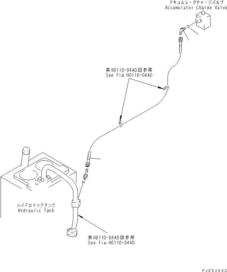 Схема запчастей Komatsu WA420-3 - ОТСЕК ДВИГАТЕЛЯ(ВОЗВРАТН. ЛИНИЯ) ЧАСТИ КОРПУСА