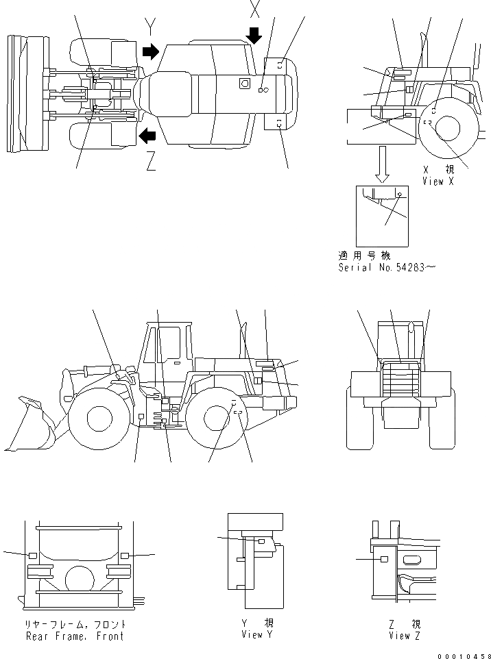 Схема запчастей Komatsu WA420-3 - МАРКИРОВКА (АНГЛ.)(№-) МАРКИРОВКА