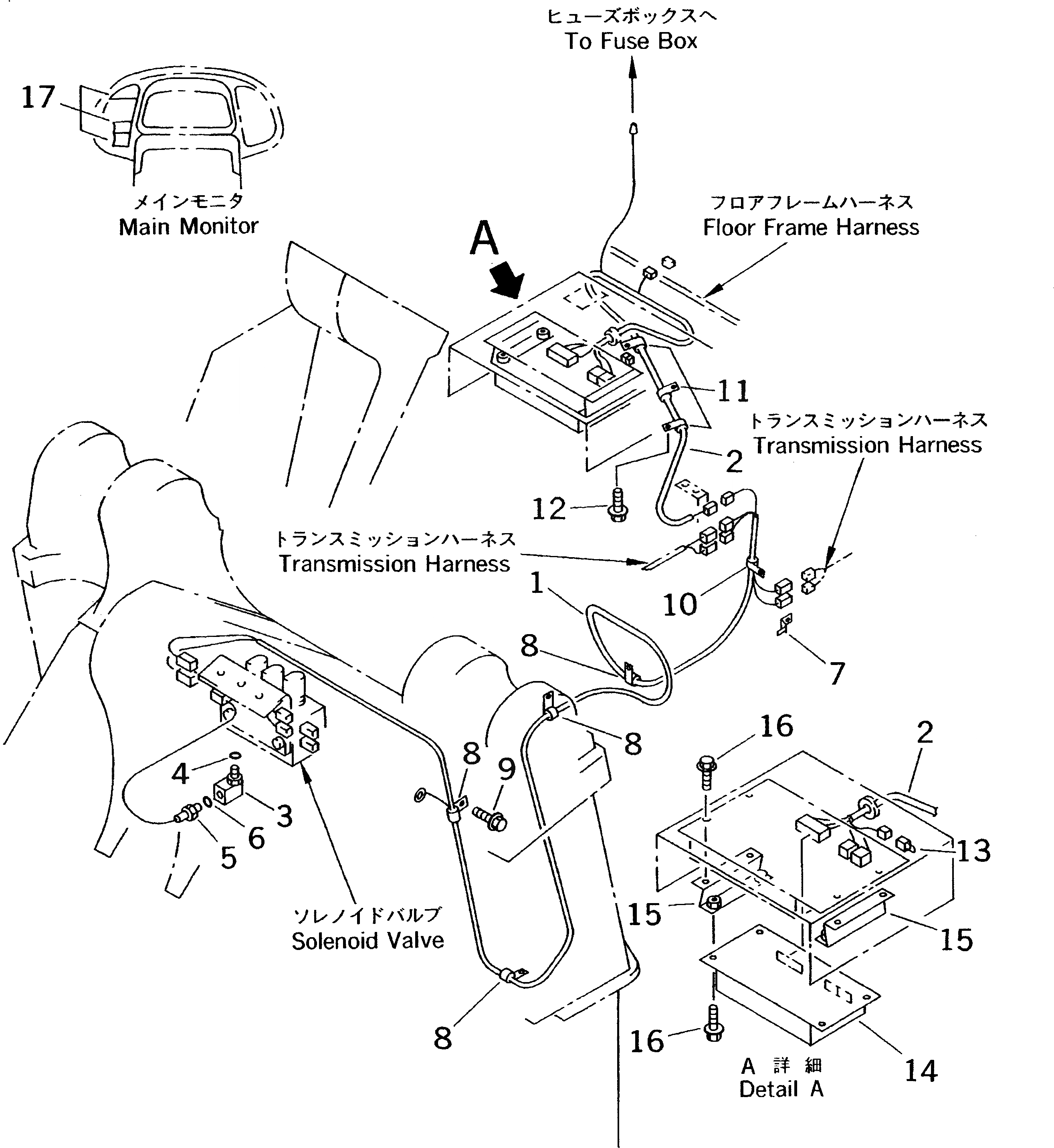 Схема запчастей Komatsu WA420-3 - ЭЛЕКТРИКА (ЛИНИЯ ECSS)(№-) КОМПОНЕНТЫ ДВИГАТЕЛЯ И ЭЛЕКТРИКА