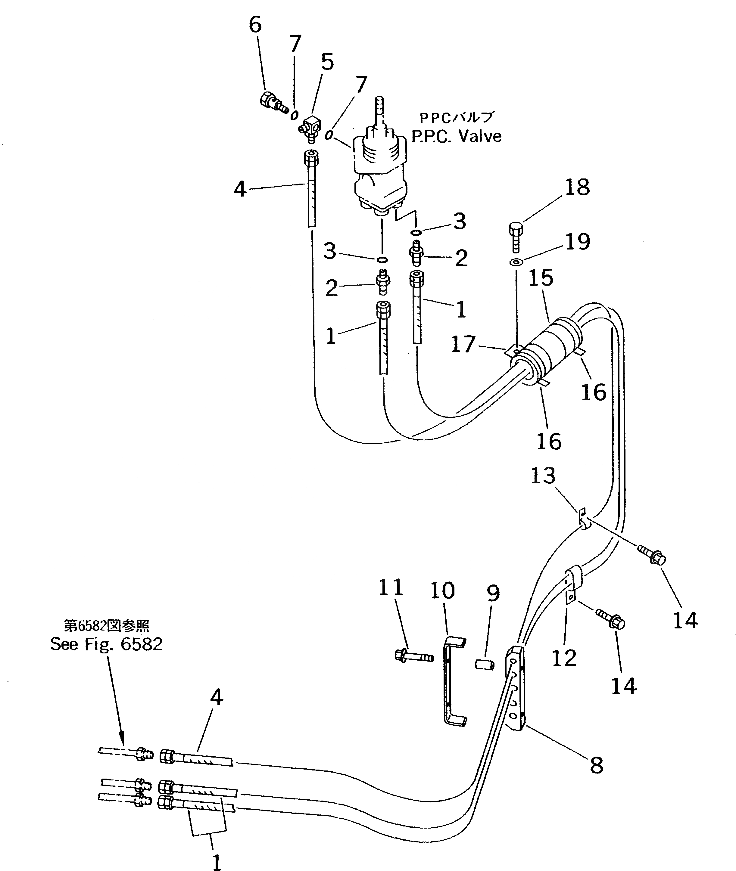 Схема запчастей Komatsu WA420-3 - ГИДРОЛИНИЯ (КОВШ АВТОМАТИЧ. УРОВЕНЬING СИСТЕМА ЛИНИЯ) (/)    (КЛАПАН PPCTO РАСПРЕДЕЛИТ. КЛАПАН) (/)(№-) УПРАВЛ-Е РАБОЧИМ ОБОРУДОВАНИЕМ