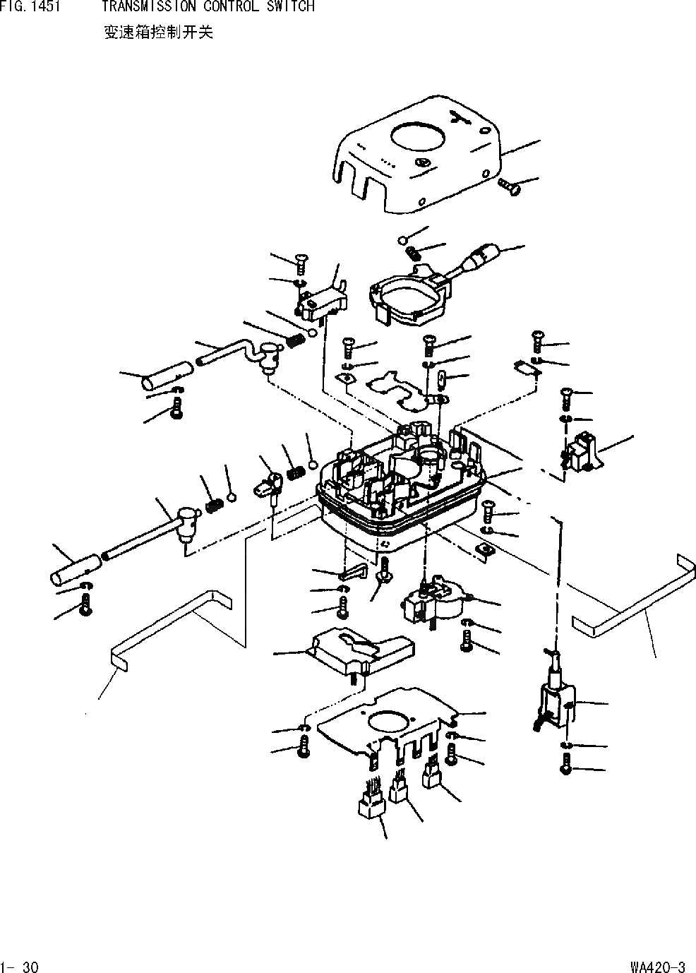 Схема запчастей Komatsu WA420-DZ-3 - УПРАВЛ-Е ТРАНСМИССИЕЙ ПЕРЕКЛЮЧАТЕЛЬ [КОМПОНЕНТЫ ДВИГАТЕЛЯ И ЭЛЕКТРИКА]