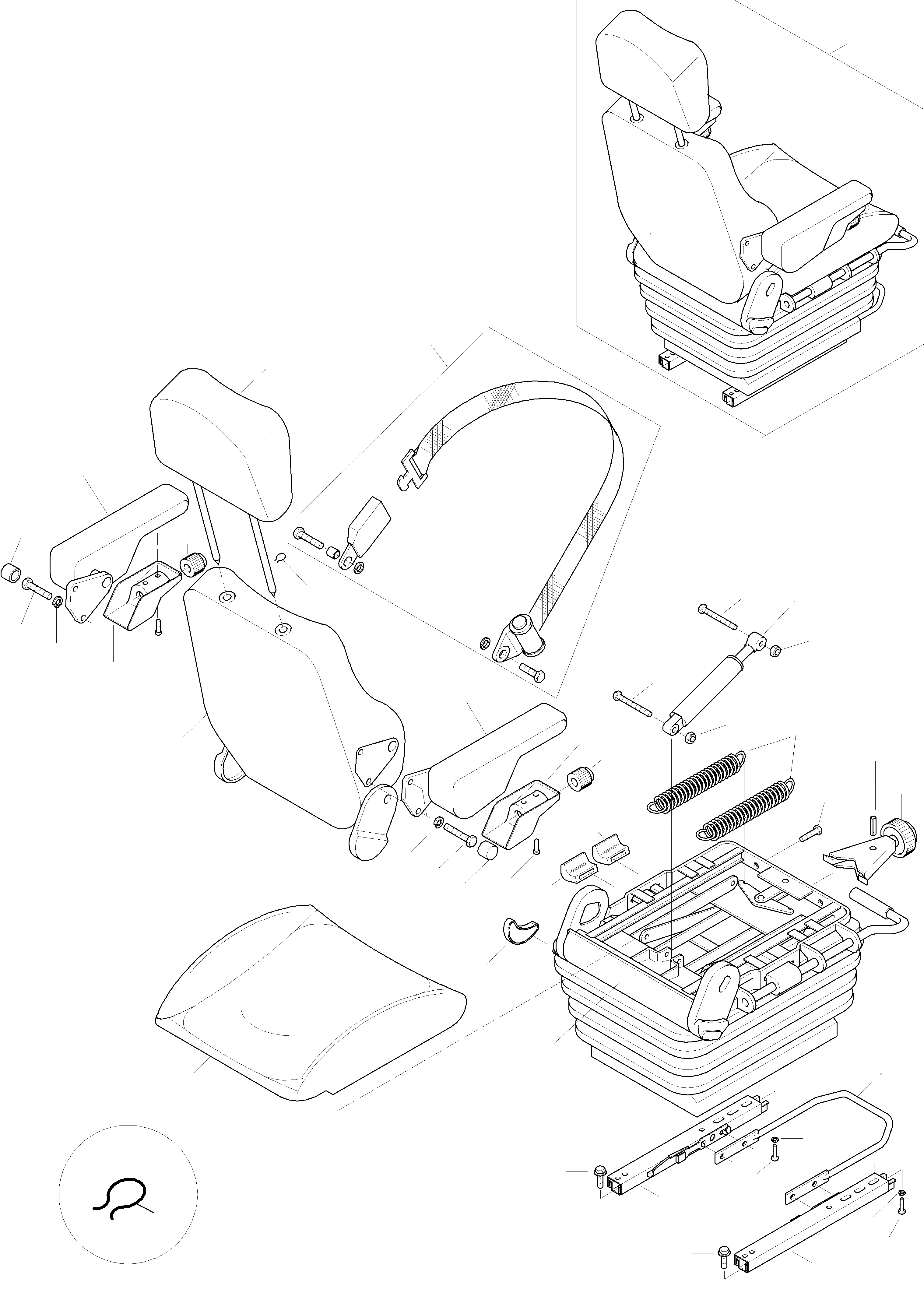 Схема запчастей Komatsu WA420-3 - ПРИВОДRS СИДЕНЬЕ, ATTACHING ЧАСТИ ПРИВОДRS КАБИНА