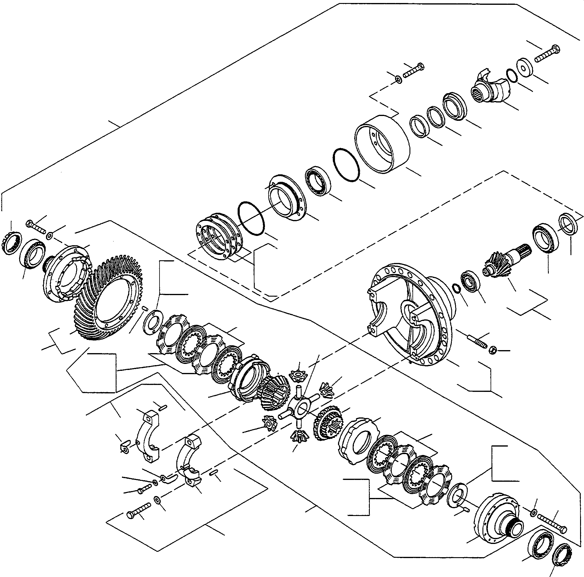 Схема запчастей Komatsu WA420-3 - МОСТ INSERT, ЗАДН. МОСТ С САМОБЛОКИР. ДИФФЕРЕНЦ. ЗАДН. МОСТ