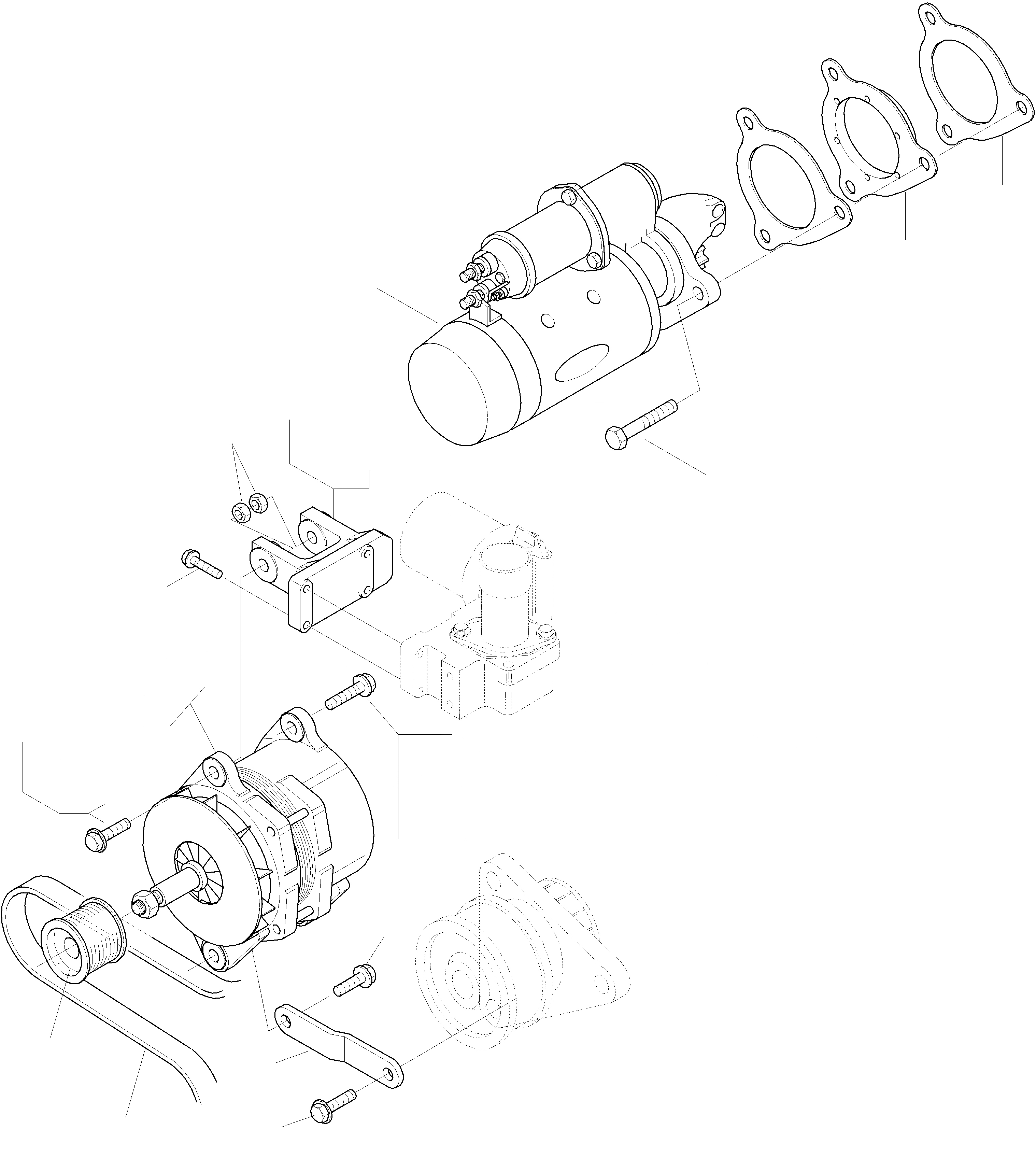 Схема запчастей Komatsu WA420-3 - ГЕНЕРАТОР И СТАРТЕР ЭЛЕКТРИЧ. СИСТЕМА