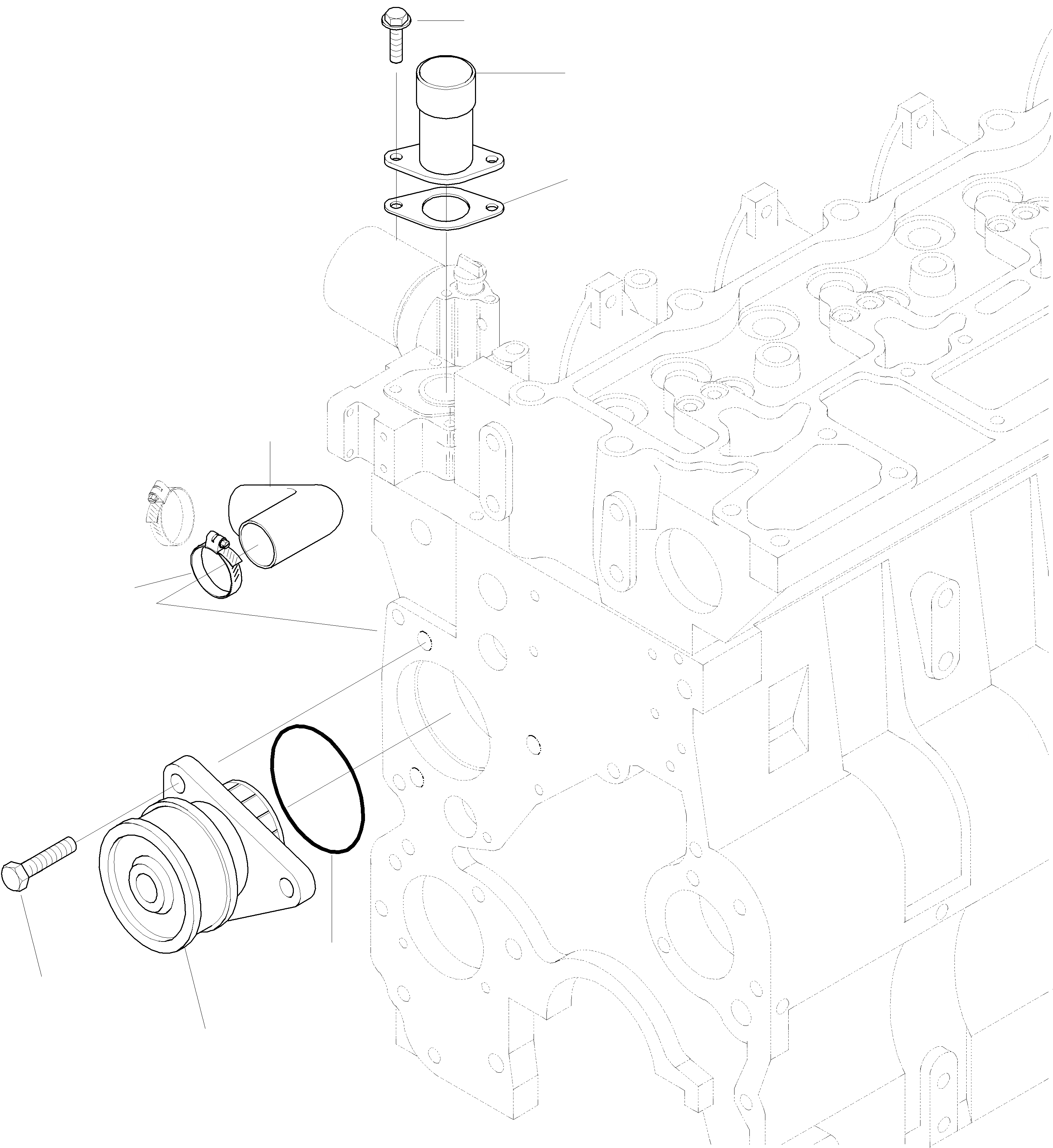 Схема запчастей Komatsu WA420-3 - ВОДЯНАЯ ПОМПА ДВИГАТЕЛЬ, КРЕПЛЕНИЕ ДВИГАТЕЛЯ