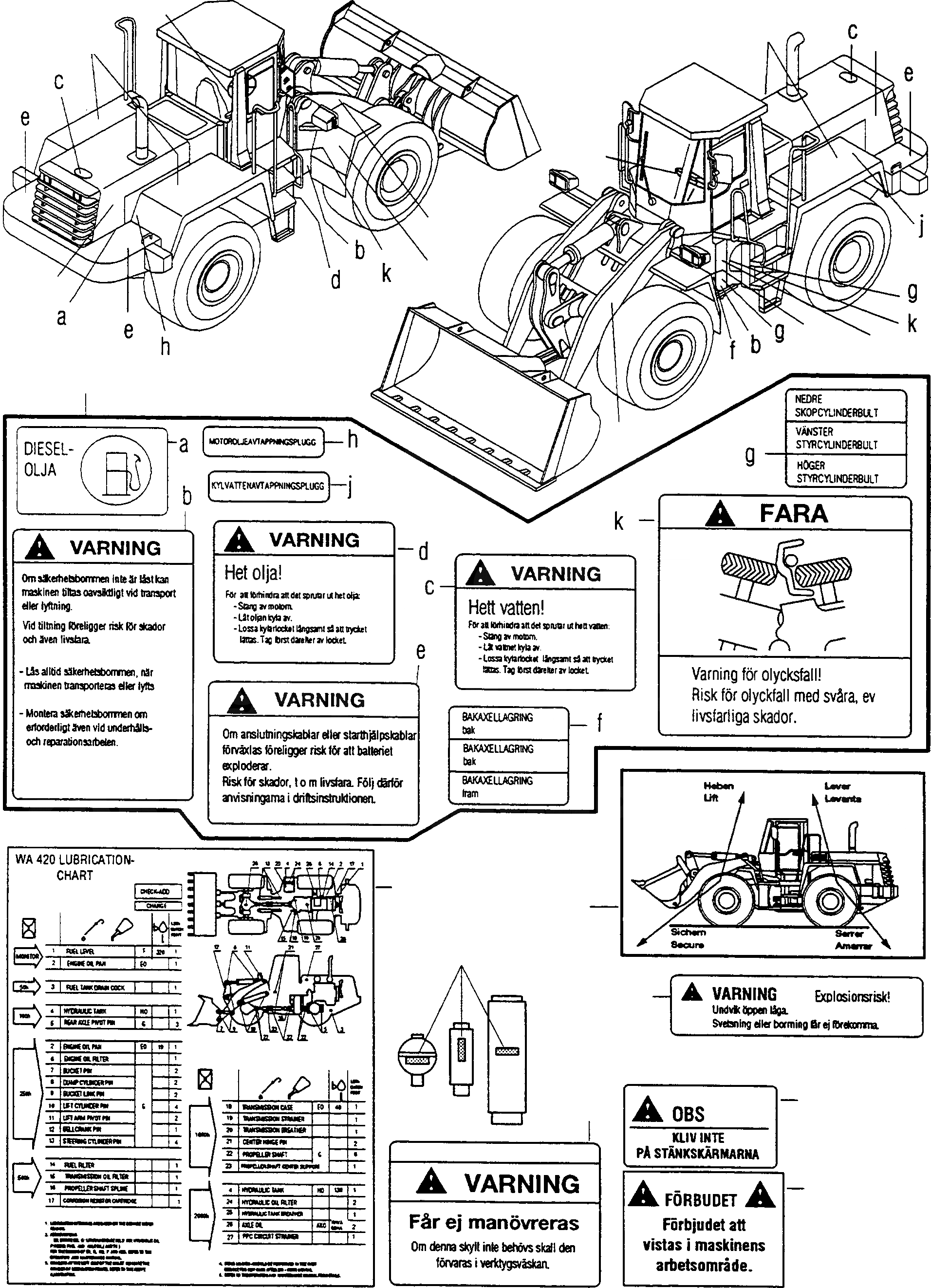 Схема запчастей Komatsu WA420-3 - ТАБЛИЧКИS, SWEDISH ИНСТРУМЕНТ, АКСЕССУАРЫ, БУКВЕНН.