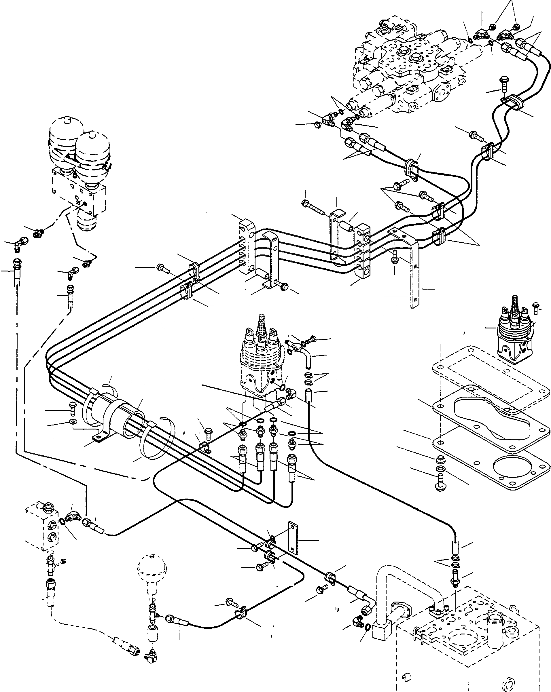 Схема запчастей Komatsu WA420-3 - ТРУБЫS ДЛЯ УДАЛЕНН. УПРАВЛЯЮЩ. КЛАПАН, TWO WAYS ГИДРАВЛИКА