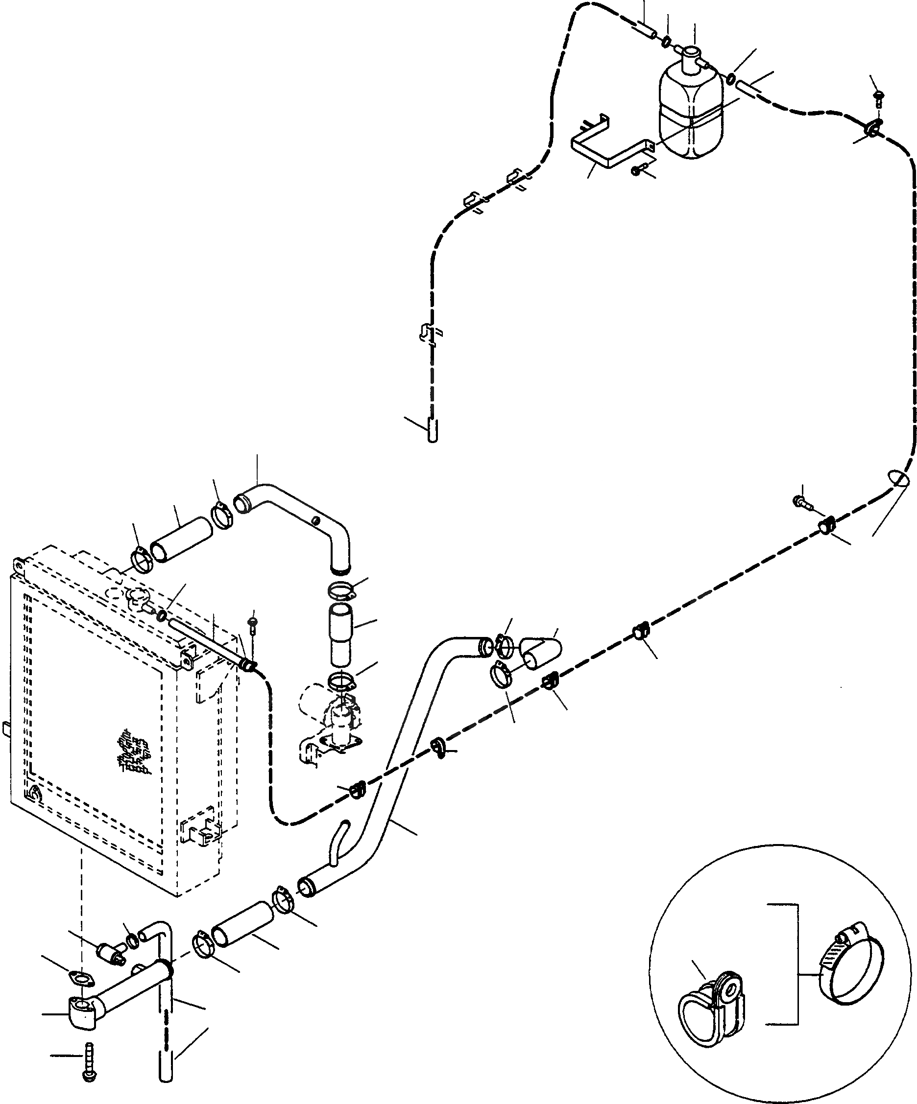 Схема запчастей Komatsu WA420-3 - ОХЛАЖД-Е ВОДН. PIPES СИСТЕМА ОХЛАЖДЕНИЯ
