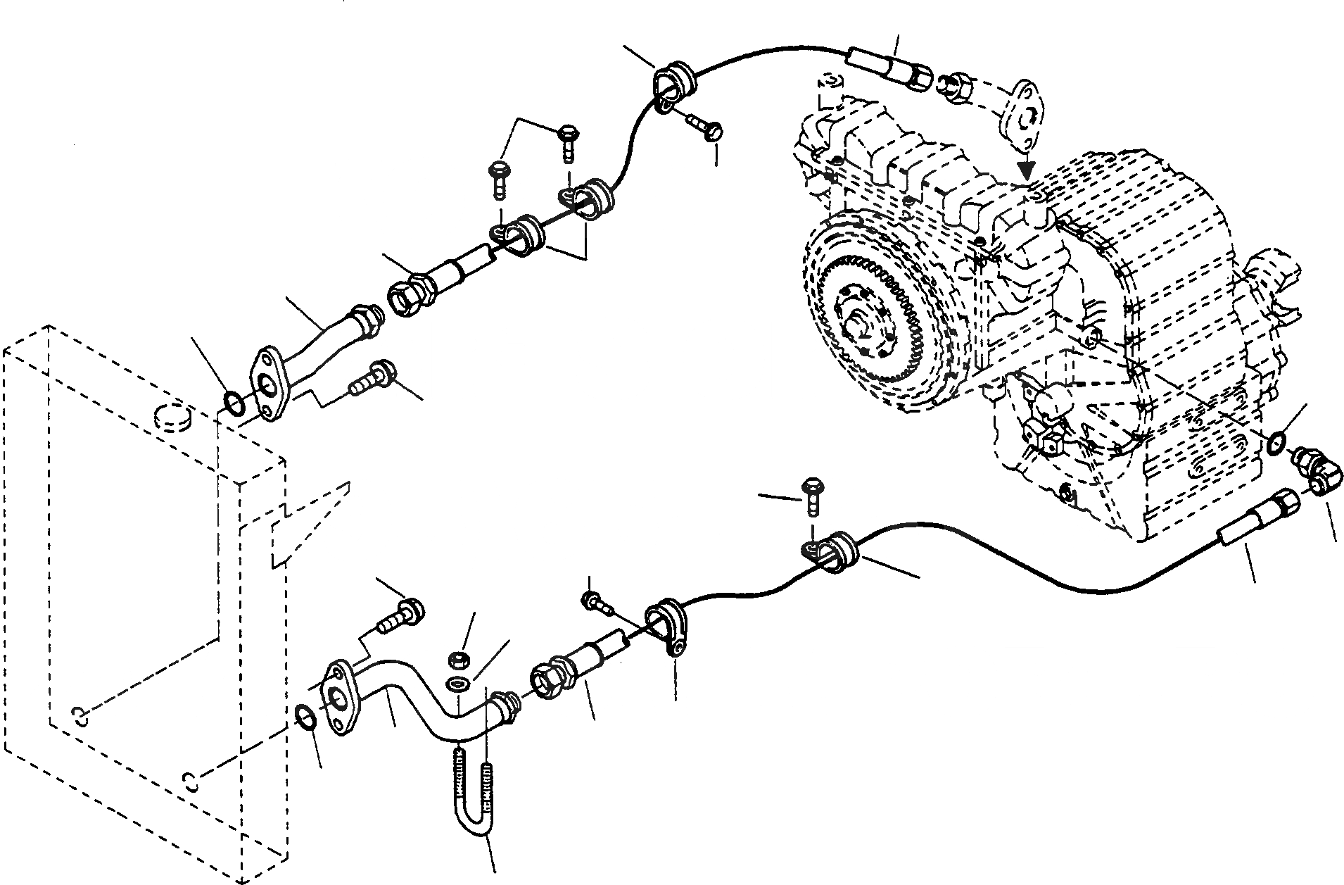 Схема запчастей Komatsu WA420-3 - ТРАНСМИССИЯ МАСЛ. ОХЛАЖД-Е СИСТЕМА ОХЛАЖДЕНИЯ