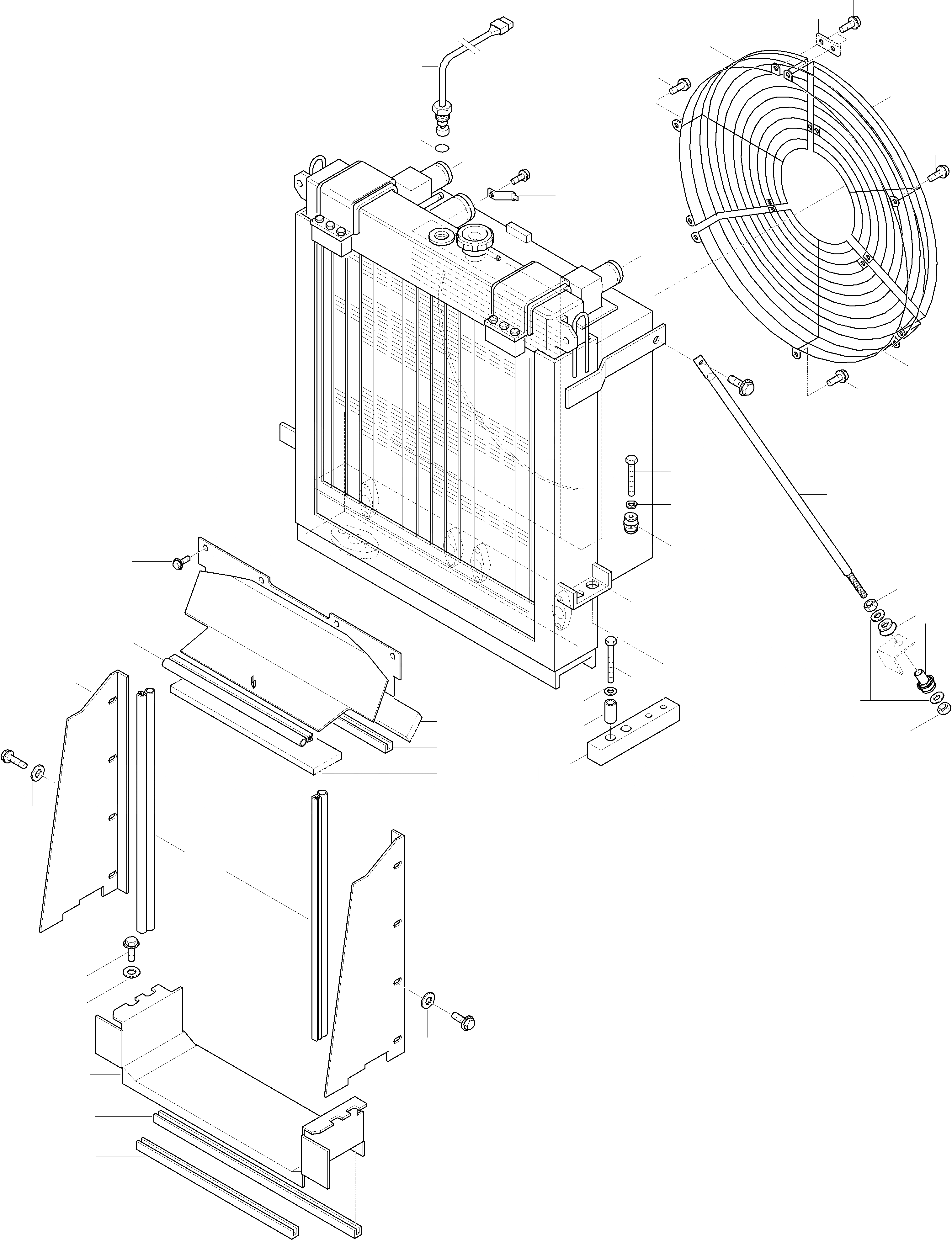 Схема запчастей Komatsu WA420-3 active - РАДИАТОР СИСТЕМА ОХЛАЖДЕНИЯ