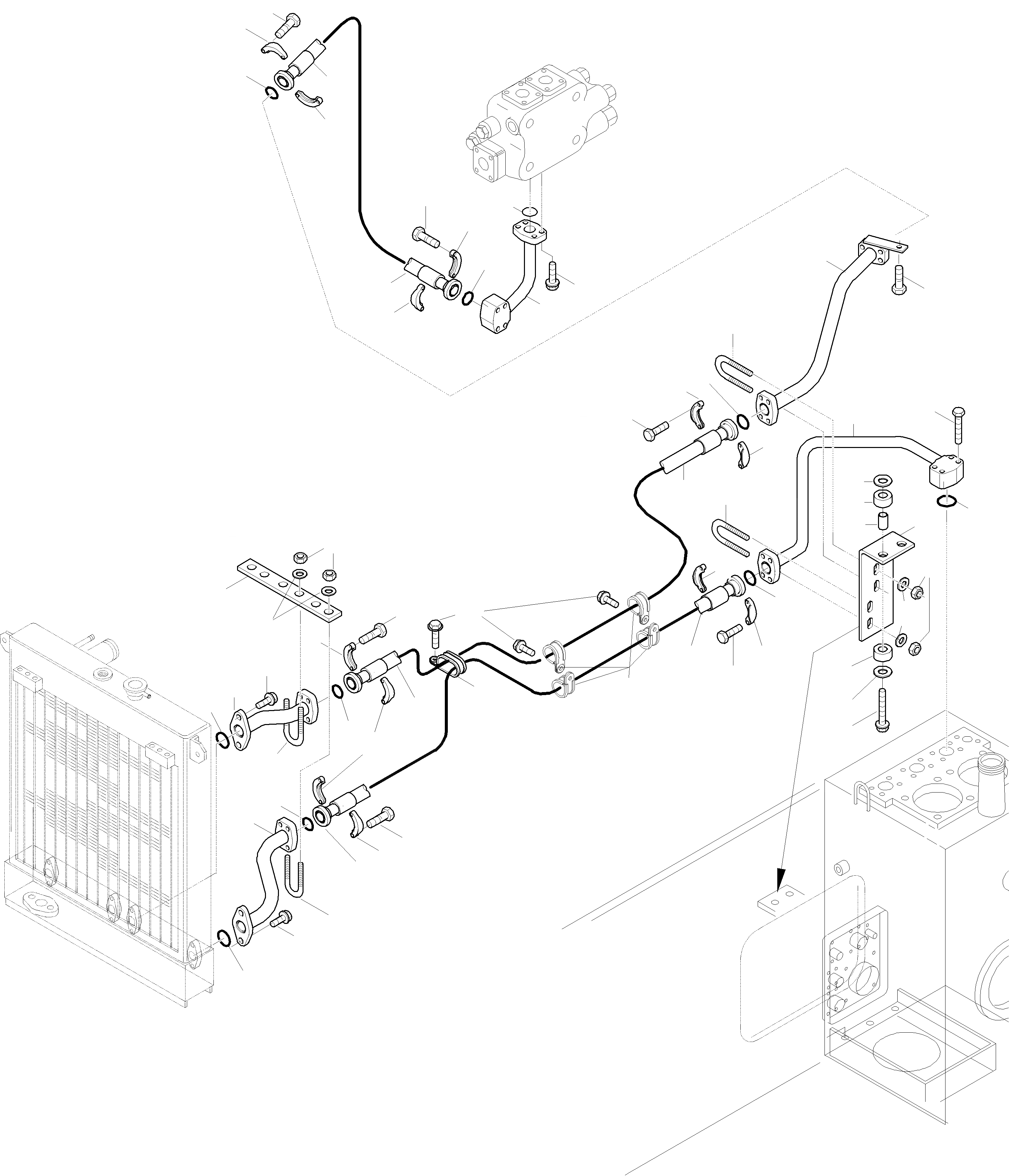 Схема запчастей Komatsu WA420-3 active - ГИДРАВЛ МАСЛ. ОХЛАЖД-Е СИСТЕМА ОХЛАЖДЕНИЯ