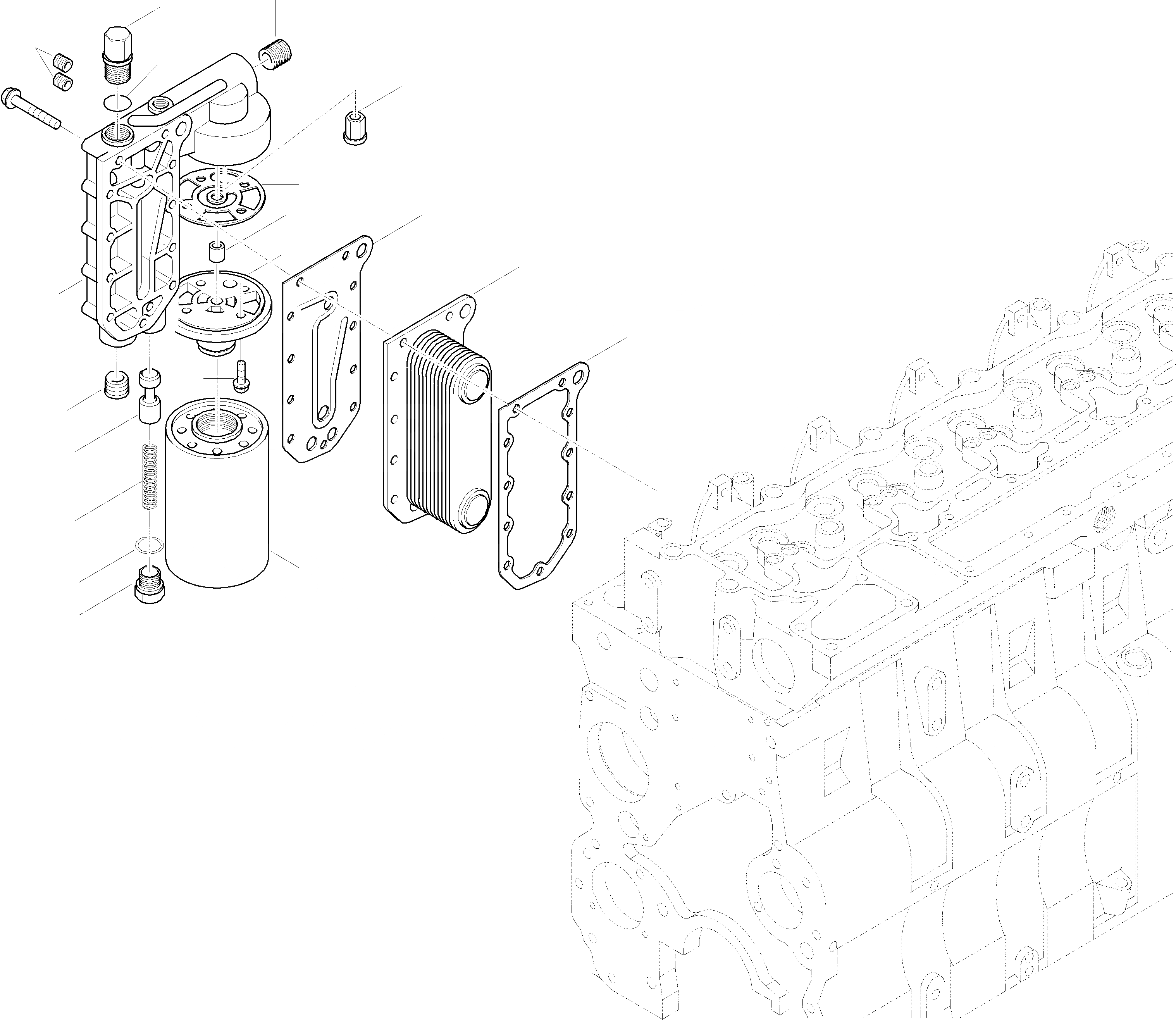 Схема запчастей Komatsu WA420-3 active - МАСЛ. ФИЛЬТР ДВИГАТЕЛЬ, КРЕПЛЕНИЕ ДВИГАТЕЛЯ