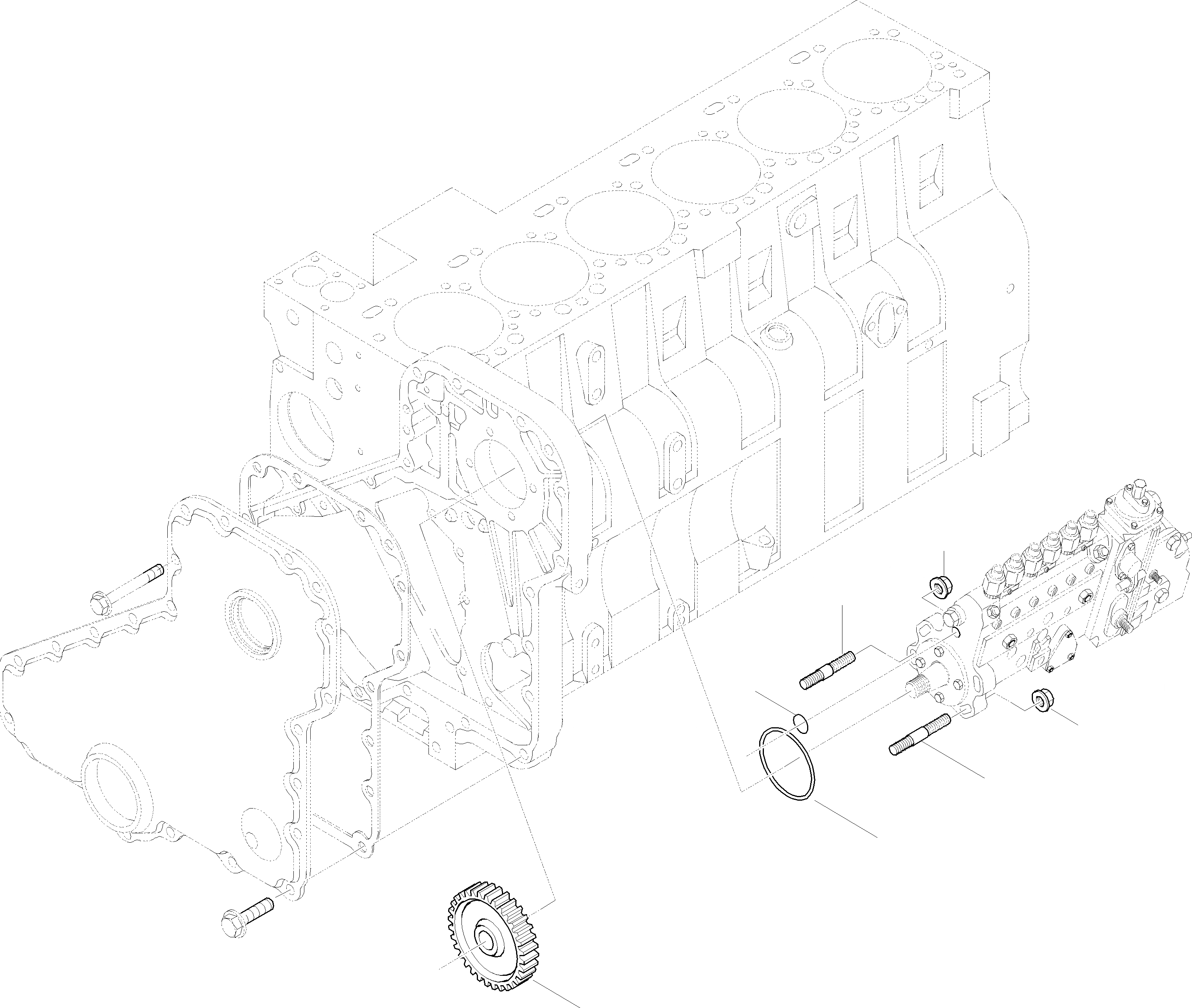 Схема запчастей Komatsu WA420-3 active - ПРИВОД ТОПЛ. НАСОСА ДВИГАТЕЛЬ, КРЕПЛЕНИЕ ДВИГАТЕЛЯ