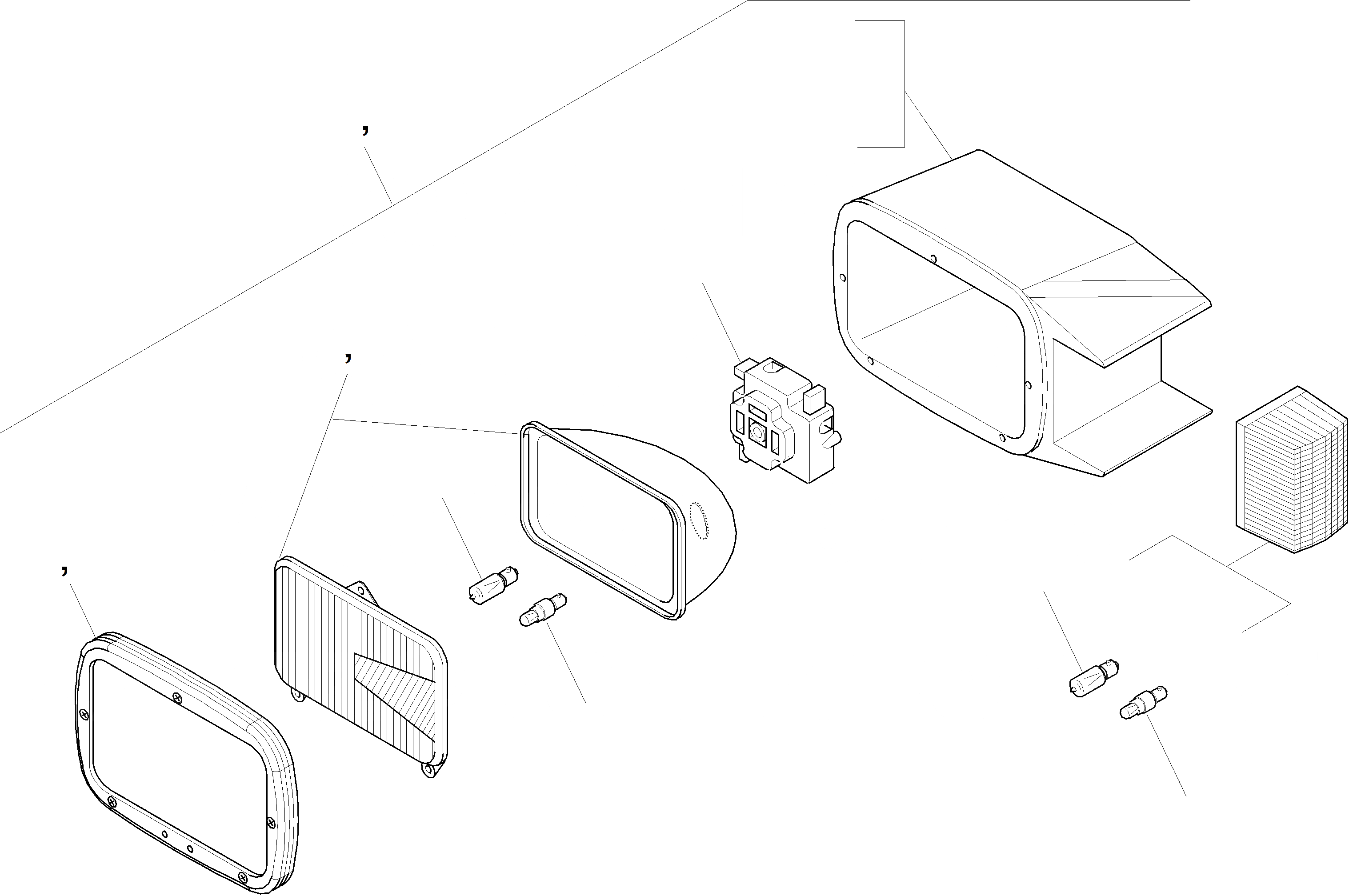 Схема запчастей Komatsu WA420-3 active - ЭЛЕКТРИЧ. СИСТЕМА, LIGHTING БЛОК ЭЛЕКТРИЧ. СИСТЕМА, LIGHTING БЛОК