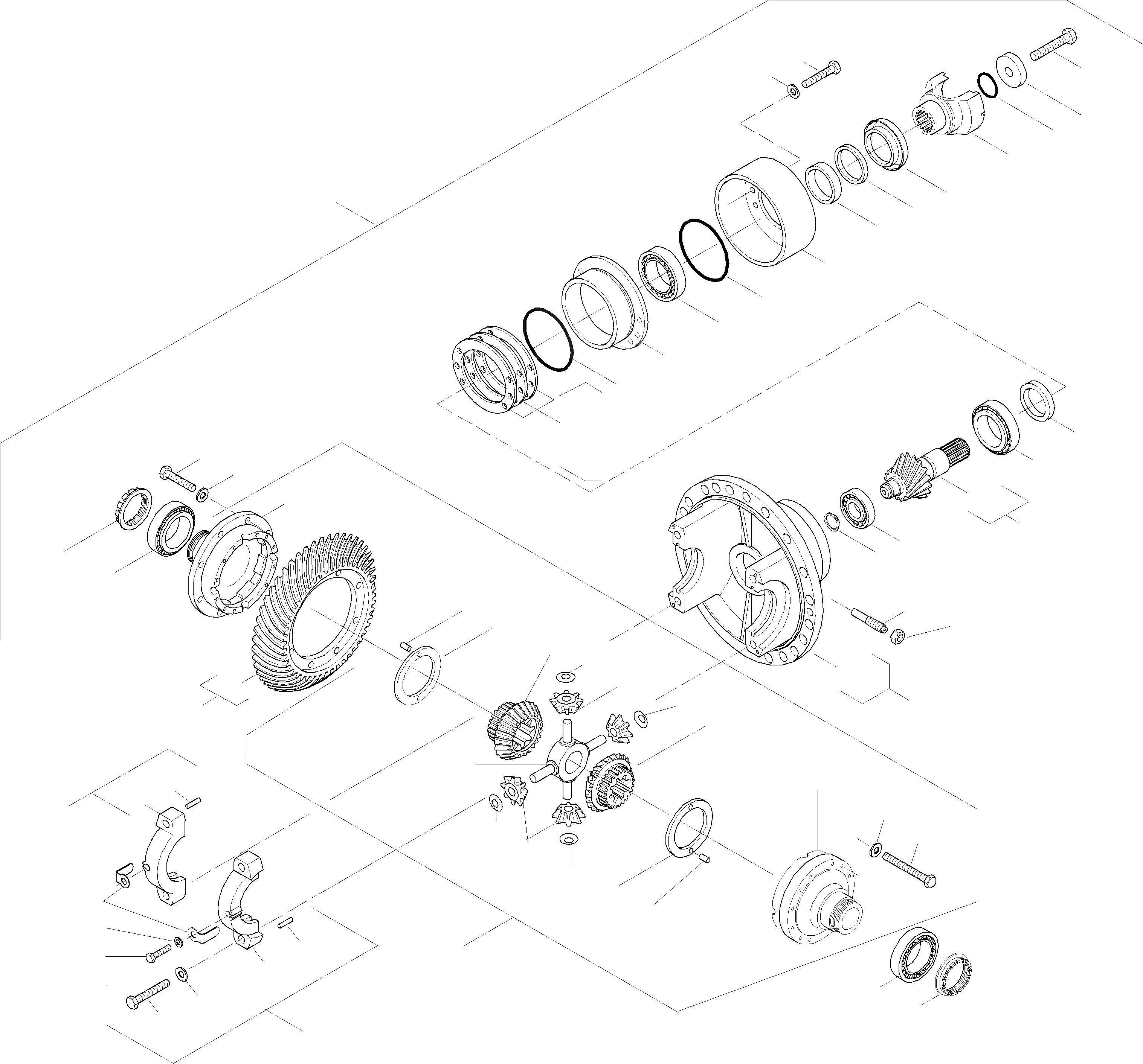 Схема запчастей Komatsu WA420-3 active - МОСТ INSERT, ЗАДН. МОСТ БЕЗ САМОБЛОКИР. ДИФФЕРЕНЦ. ЗАДН. МОСТ