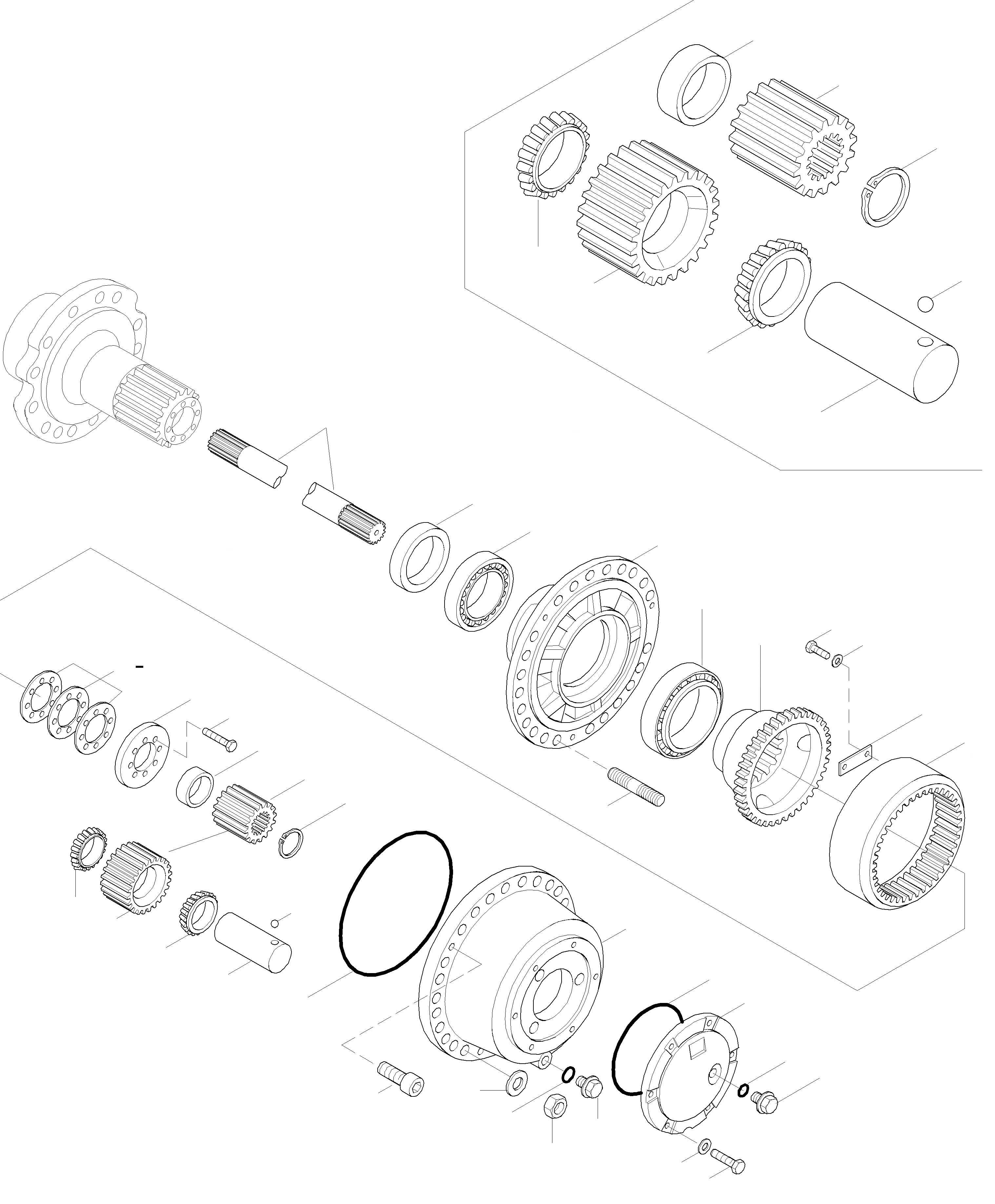 Схема запчастей Komatsu WA420-3 active - PLANETARY ПРИВОД, ЗАДН. МОСТ ЗАДН. МОСТ