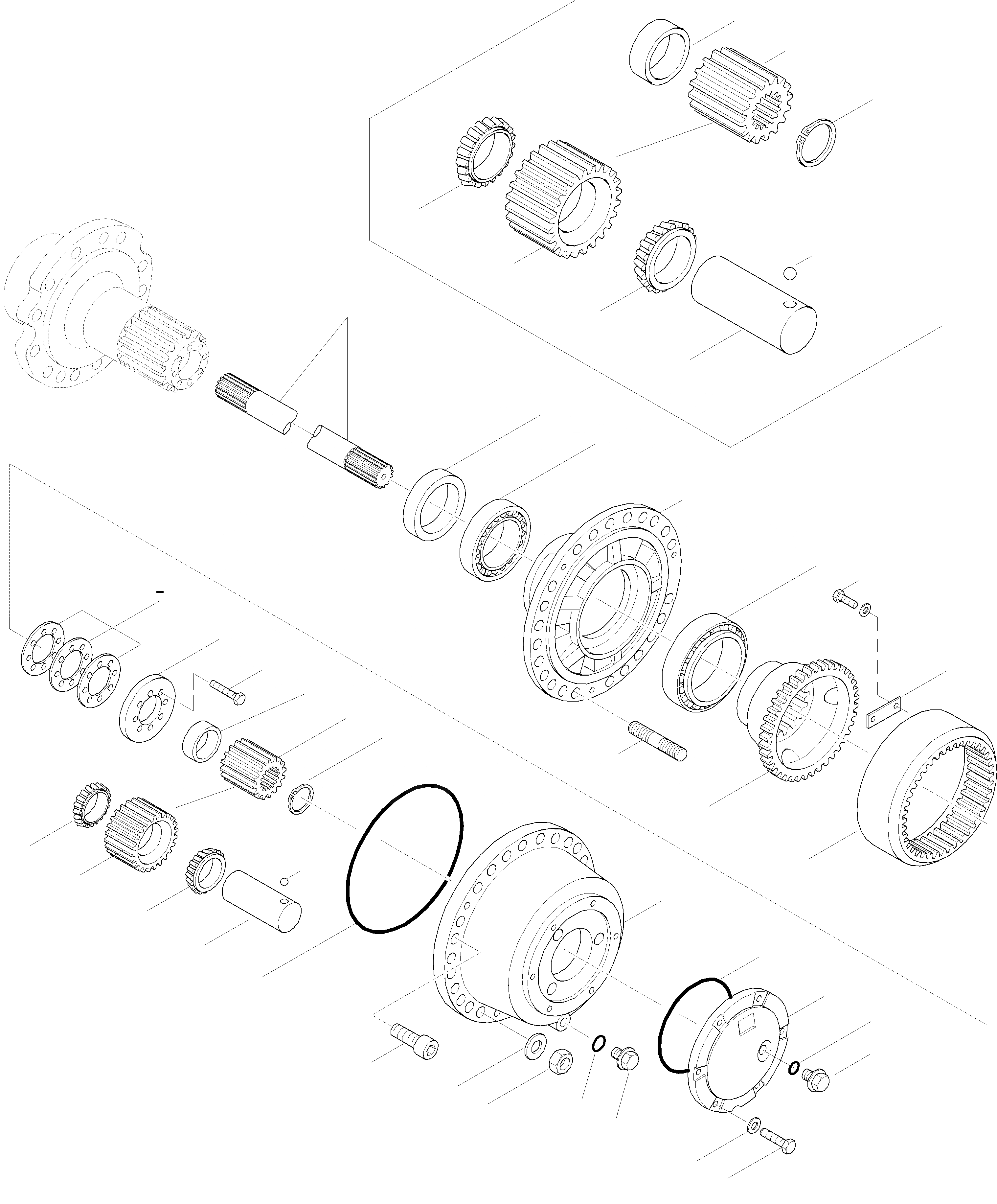 Схема запчастей Komatsu WA420-3 active - PLANETARY ПРИВОД, ПЕРЕДНИЙ МОСТ 8 ПЕРЕДНИЙ МОСТ