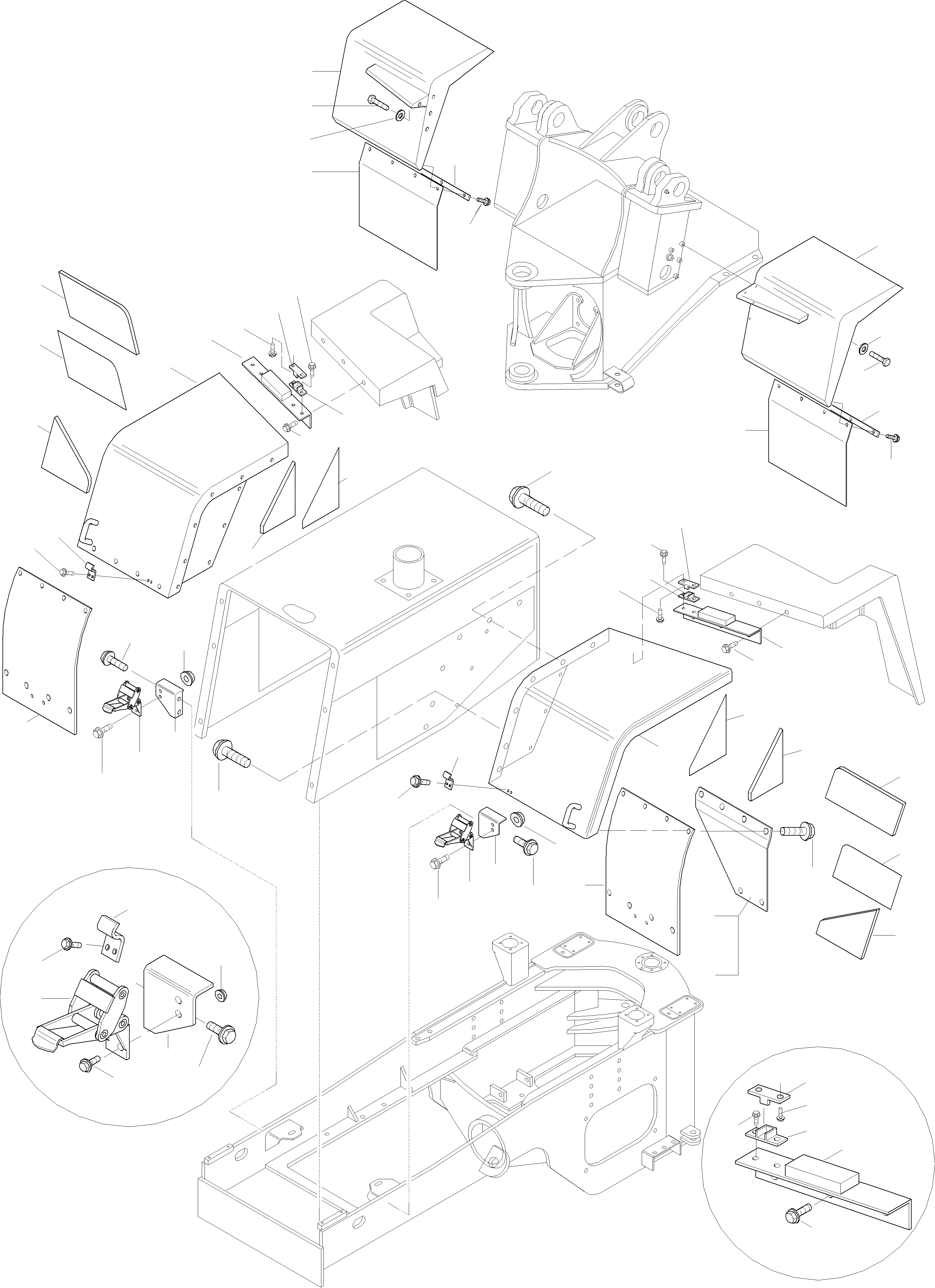 Схема запчастей Komatsu WA420-3 active - КРЫЛО РАМА