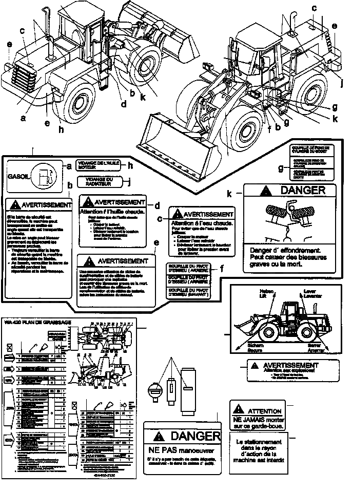 Схема запчастей Komatsu WA420-3 active - ТАБЛИЧКИS, ФРАНЦИЯ ИНСТРУМЕНТ, АКСЕССУАРЫ, БУКВЕНН.