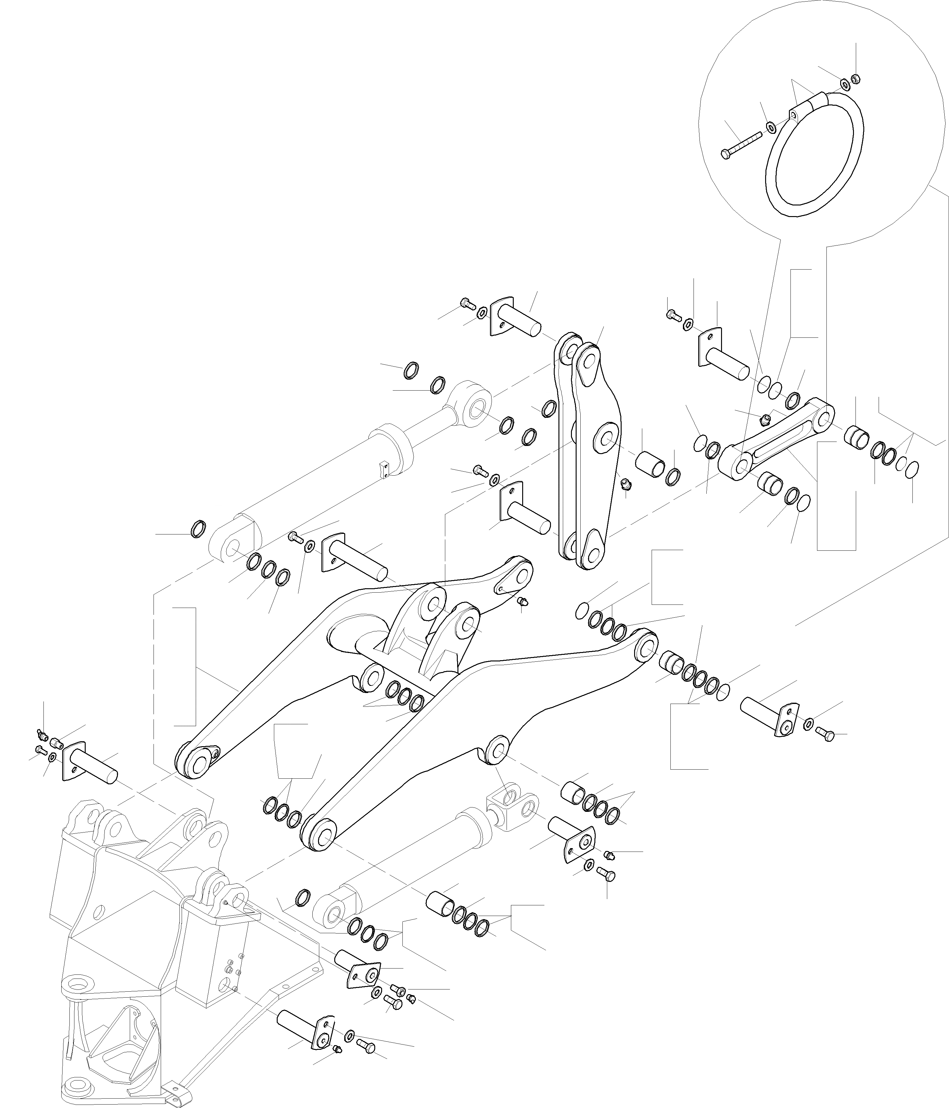Схема запчастей Komatsu WA420-3 active - СТРЕЛА СТРЕЛА, THRUST РАМА - РУКОЯТЬ