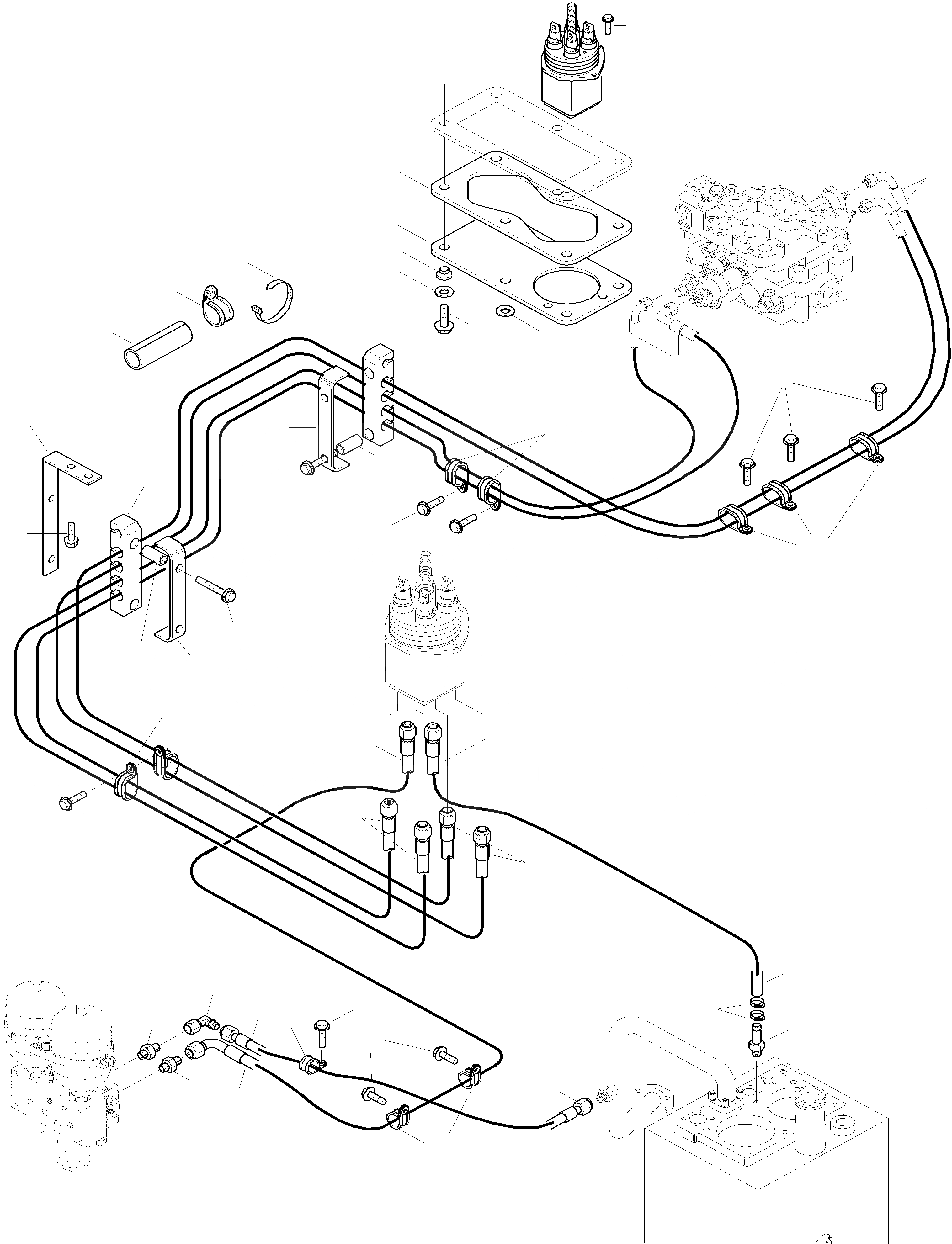 Схема запчастей Komatsu WA420-3 active - ТРУБЫS ДЛЯ УДАЛЕНН. УПРАВЛЯЮЩ. КЛАПАН, TWO WAYS ГИДРАВЛИКА