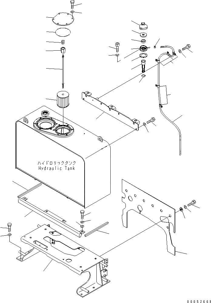 Схема запчастей Komatsu WA430-6 - ГИДР. БАК. (КОРПУС) (ДЛЯ КРОМЕ ЯПОН.)(№-) ГИДРАВЛИКА