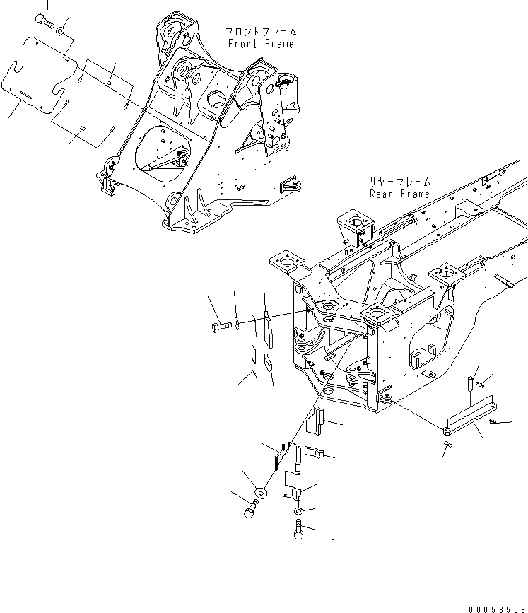 Схема запчастей Komatsu WA430-6 - БЛОКИР. ШАНГА И КРЫШКА(ПЕРЕДН. КРЫШКАAND HINGE COVER) (ЕС NOISE ПОНИЖАЮЩ. ARRANGEMENT ) (ДЛЯ EPC РЫЧАГ(№-) ОСНОВНАЯ РАМА И ЕЕ ЧАСТИ