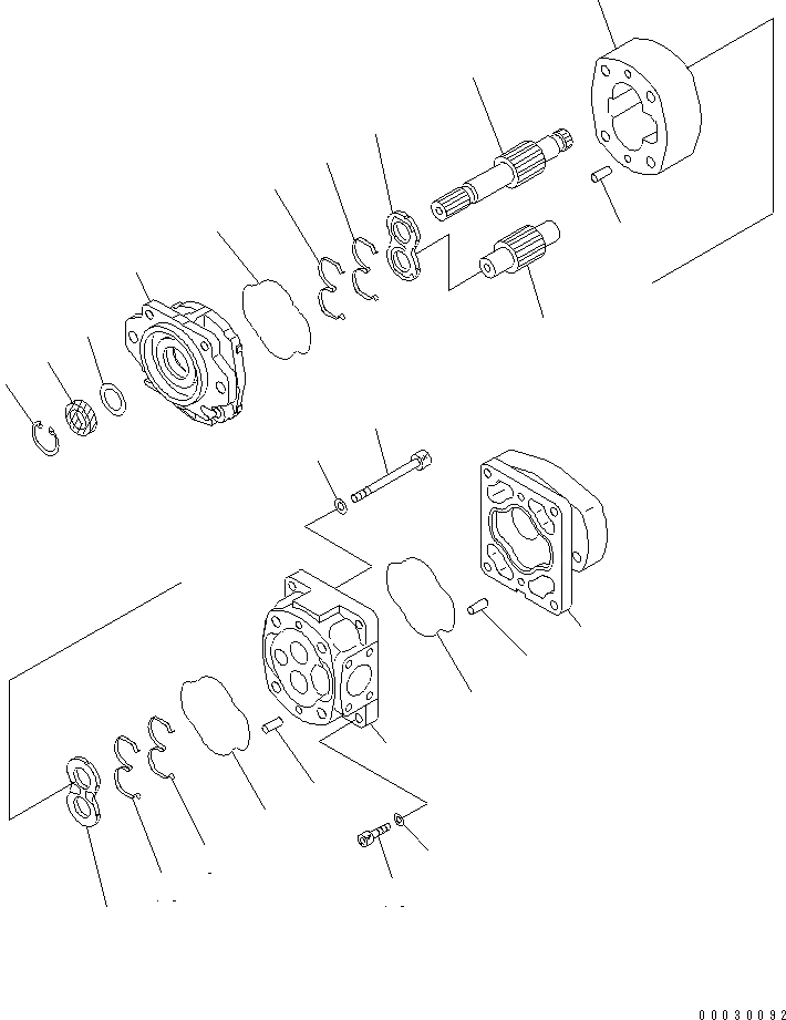 Схема запчастей Komatsu WA430-6 - ГИДР. НАСОС. (ВНУТР. ЧАСТИ) (ДЛЯ ГИДРОТРАНСФОРМАТОР)(№-) ОСНОВН. КОМПОНЕНТЫ И РЕМКОМПЛЕКТЫ