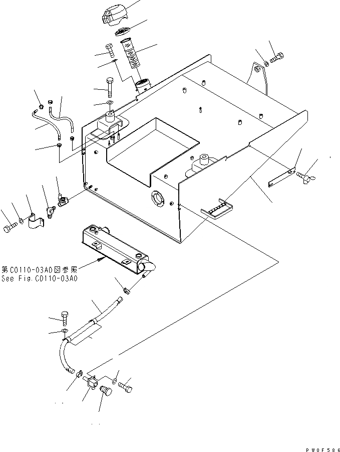 Схема запчастей Komatsu WA430-5-SN - ТОПЛИВН. БАК. (ДЛЯ LOG ВИЛЫ) ТОПЛИВН. БАК. AND КОМПОНЕНТЫ