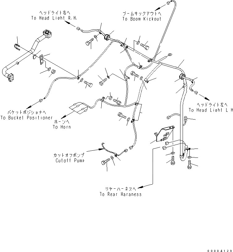 Схема запчастей Komatsu WA430-5-SN - ОСНОВН. ПРОВОДКА ЭЛЕКТРИКА