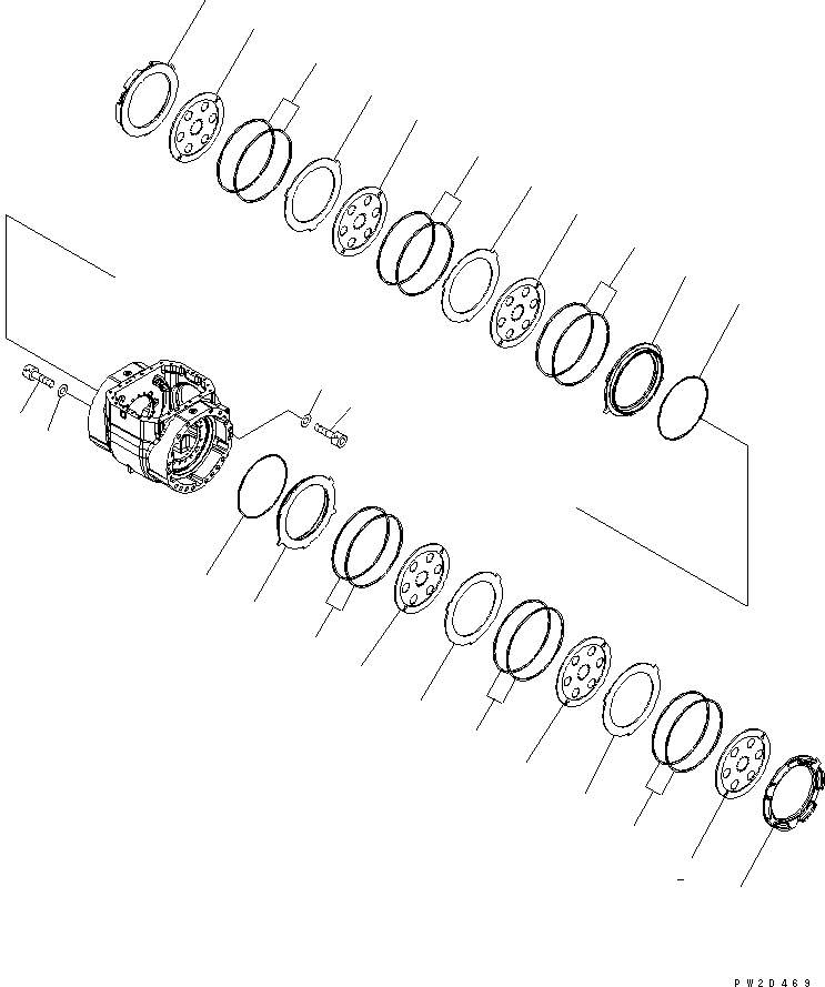 Схема запчастей Komatsu WA430-5-SN - ПЕРЕДНИЙ МОСТ (ТОРМОЗ.) ТРАНСМИССИЯ