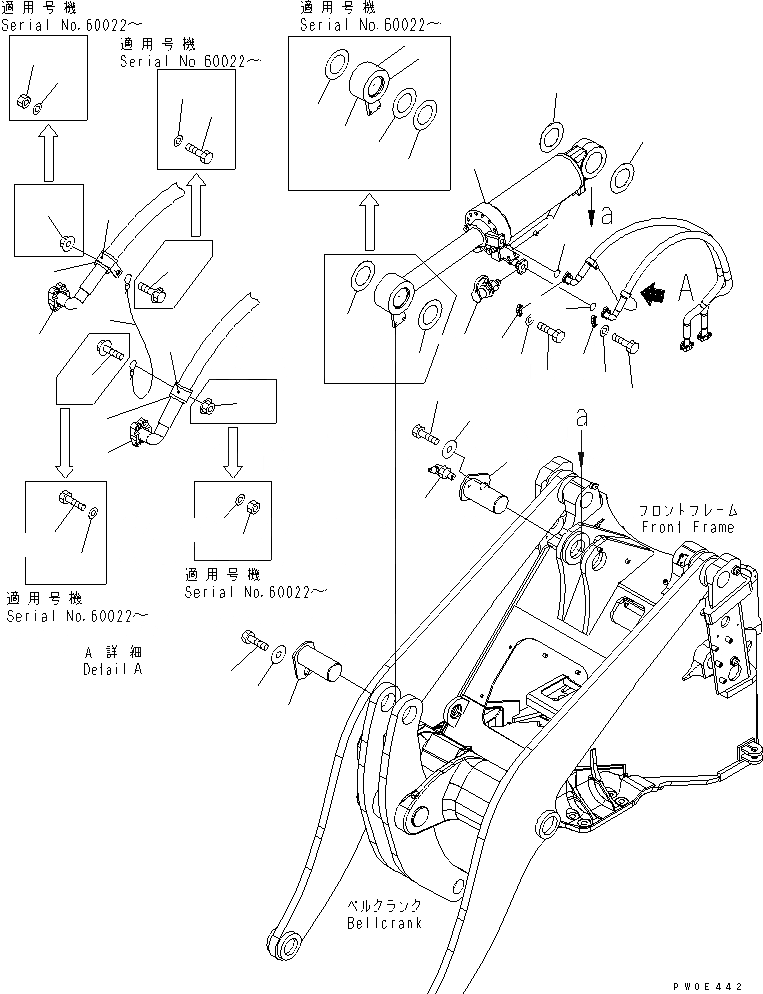 Схема запчастей Komatsu WA430-5-SN - ЦИЛИНДР КОВША РАБОЧЕЕ ОБОРУДОВАНИЕ