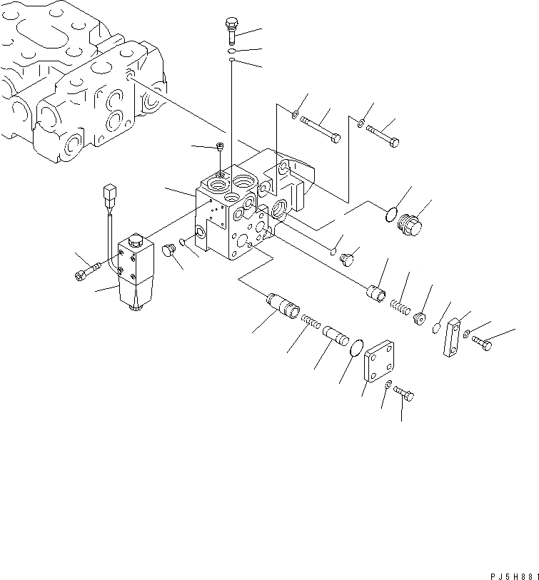 Схема запчастей Komatsu WA430-5-SN - УПРАВЛЯЮЩ. КЛАПАН (3-Х СЕКЦИОНН.) (/) ОСНОВН. КОМПОНЕНТЫ И РЕМКОМПЛЕКТЫ