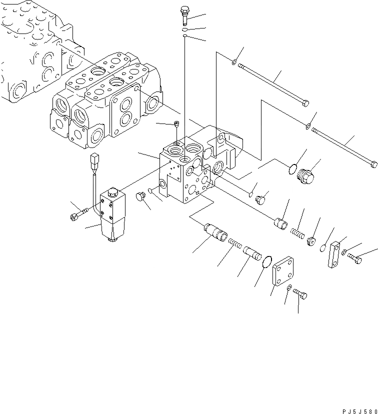 Схема запчастей Komatsu WA430-5-SN - УПРАВЛЯЮЩ. КЛАПАН (4-Х СЕКЦИОНН.) (/) ОСНОВН. КОМПОНЕНТЫ И РЕМКОМПЛЕКТЫ