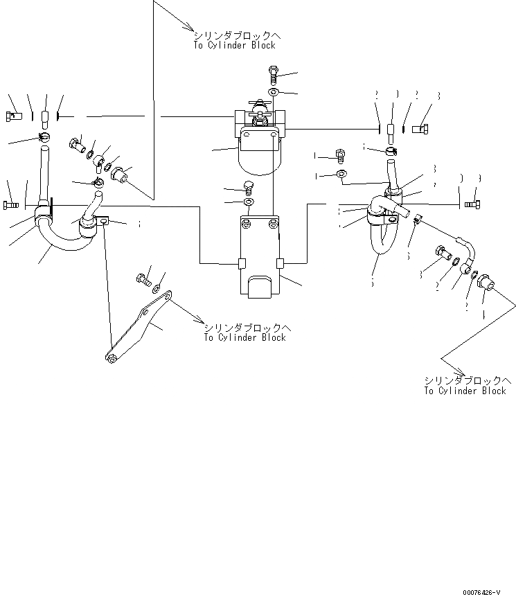 Схема запчастей Komatsu WA430-6 - ТОПЛИВН. БАК. (АНТИКОРРОЗ. ЭЛЕМЕНТ КРЕПЛЕНИЕ И ПАТРУБКИ) (ДЛЯ ДОПОЛН. ФИЛЬТР.)(№-) ТОПЛИВН. БАК. AND КОМПОНЕНТЫ
