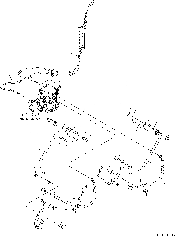Схема запчастей Komatsu WA430-6 - P.P.C. ТРУБЫ (ДЛЯ ДЖОЙСТИК РУЛЕВ. УПРАВЛЕНИЕ ИЛИ ORBITROL РУЛЕВ. УПРАВЛЕНИЕ) (ДЛЯ 3-Х СЕКЦИОНН. КЛАПАН)(№-) ГИДРАВЛИКА