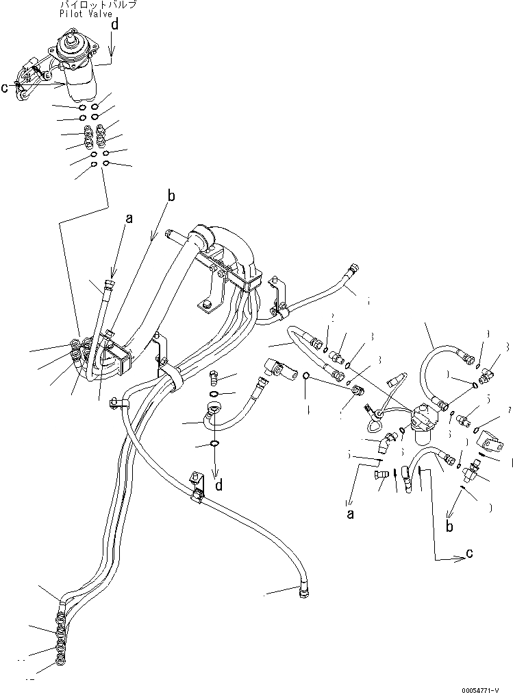 Схема запчастей Komatsu WA430-6 - УПРАВЛЕНИЕ ПОГРУЗКОЙ (P.P.C. ШЛАНГИ) (/) (ДЛЯ MULTI FUNCTION MONO РЫЧАГ)(№-) КАБИНА ОПЕРАТОРА И СИСТЕМА УПРАВЛЕНИЯ