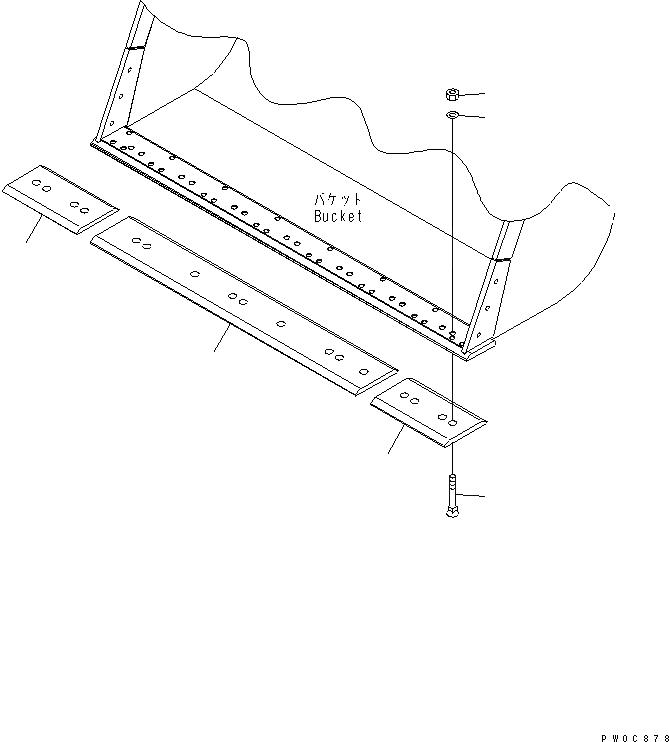 Схема запчастей Komatsu WA430-6 - РЕЖУЩ. КРОМКА НА БОЛТАХ(№-) РАБОЧЕЕ ОБОРУДОВАНИЕ